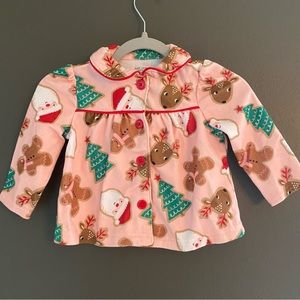 Christmas Pajama set pink baby Flannel Carter’s 12 month